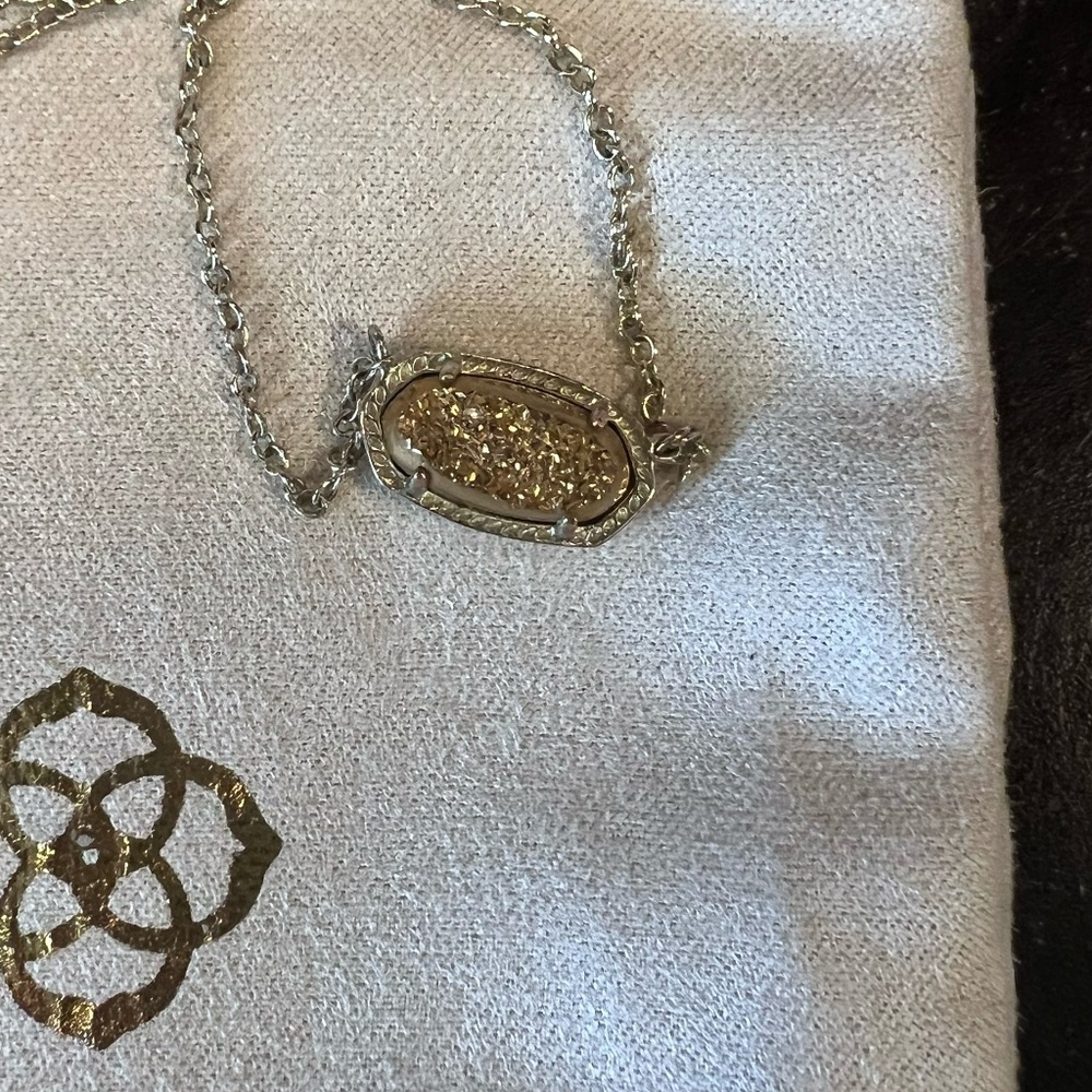 KENDRA SCOTT • Gold Drusy Elisa Necklace